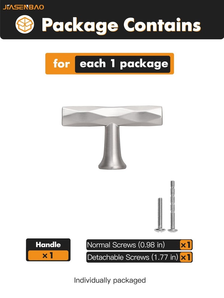 Brushed Nickel Cabinet Knobs 5 Pack Hammered Silver Cabinet Handles Decorativ...