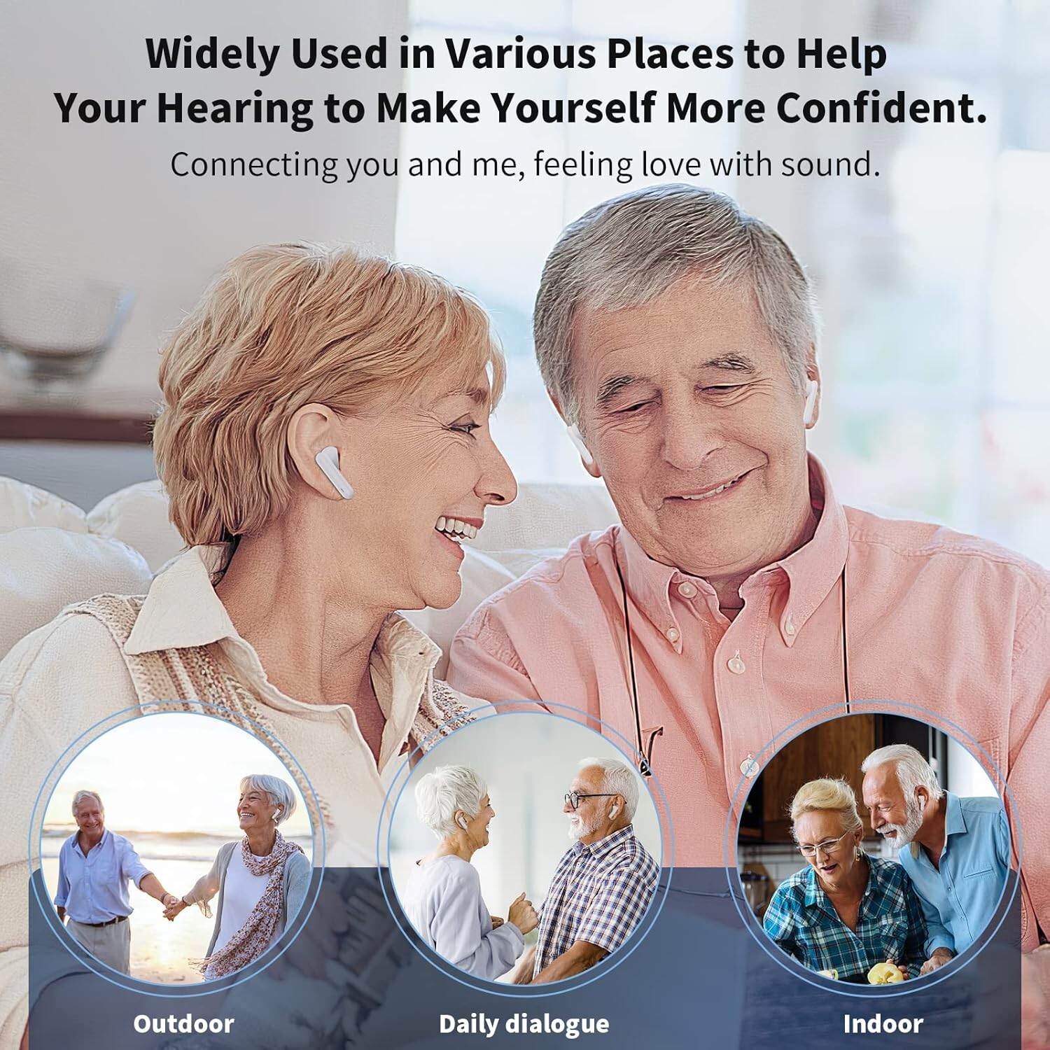 Hearing Aids, Earbyear Rechargeable Hearing Aids for Seniors with Noise Cancelli