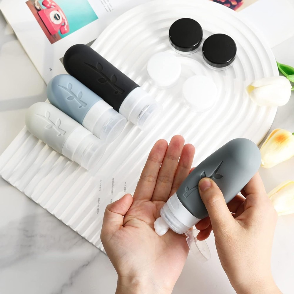 Complete Travel Essentials: 18-Pack Refillable Bottles & Accessories Set