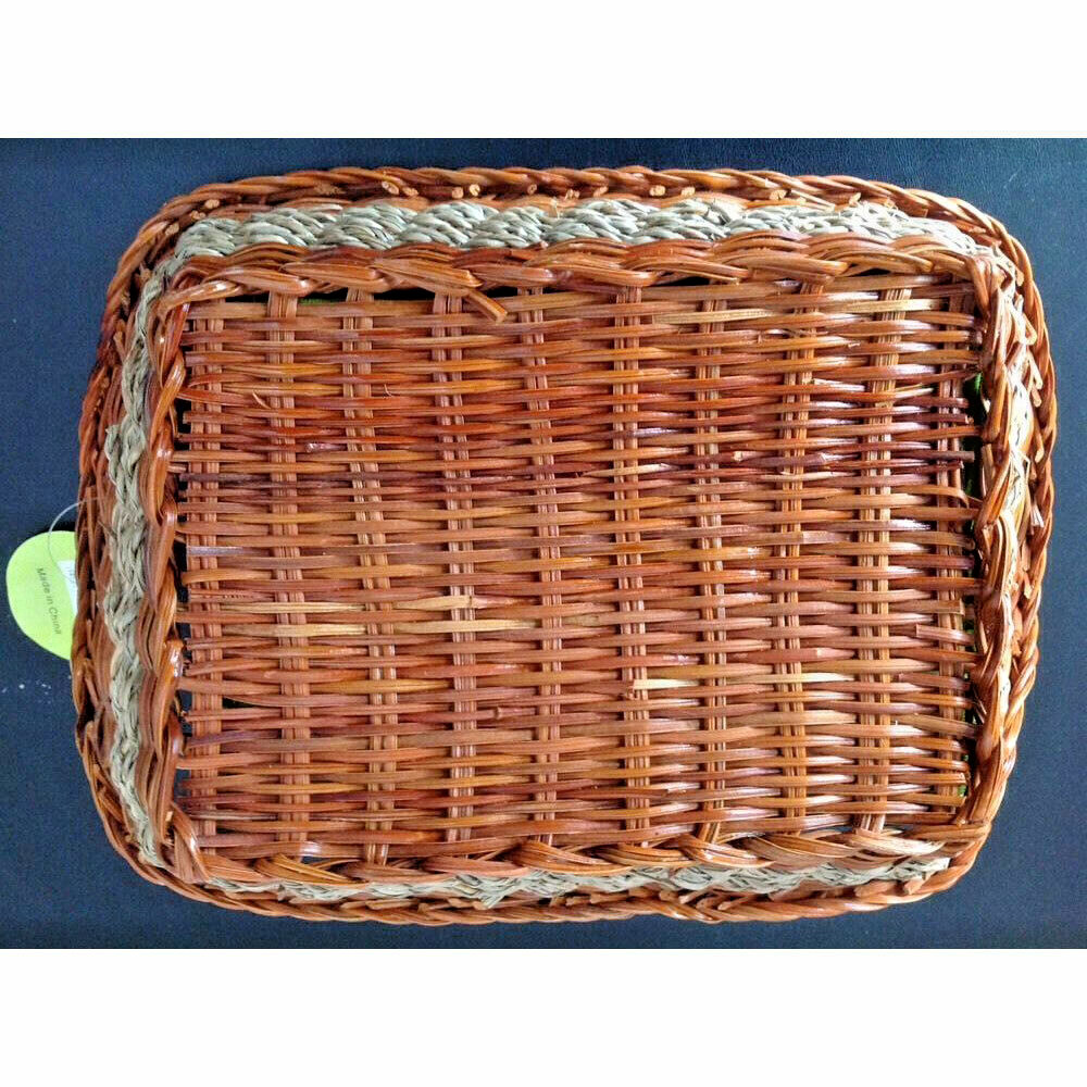 Wicker Fruit Basket Bread Basket Kitchen Storage Apples Pastry Shell Tray new