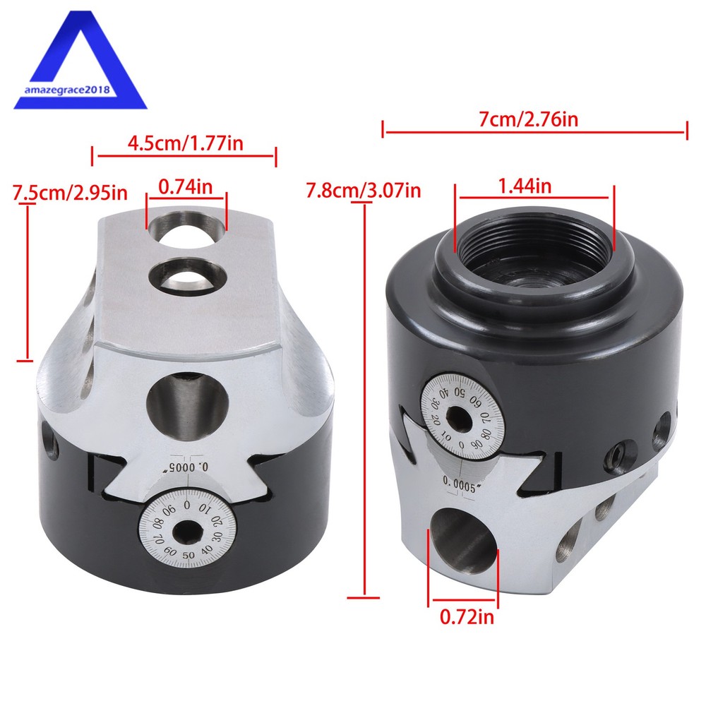 High Precision 3" Threaded Boring Head 3/4" Hole Size 1-1/2-18" Thread Mount