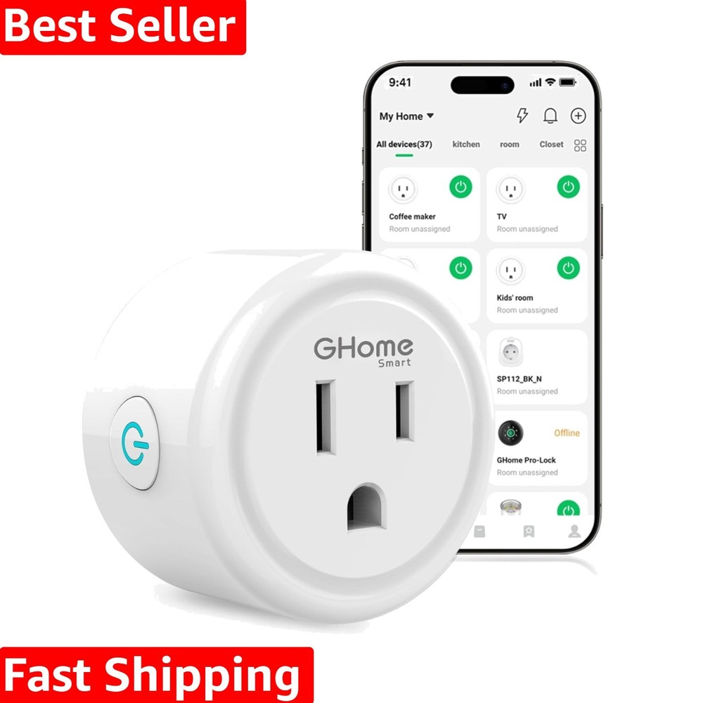 Plug, WiFi Smart Plugs Work with Alexa and Google Home, Smart Outlet Timer wi...