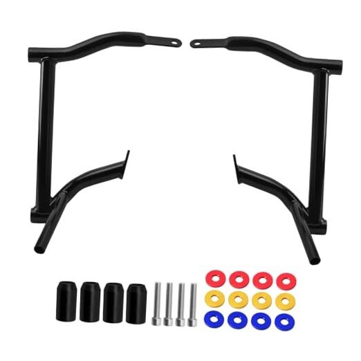 Saddlebag Guards Rear Saddlebag Crash Bars with 12 PCS Basic w/ Colored Spacers