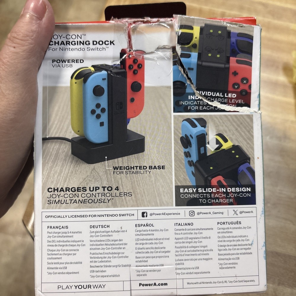 PowerA Joy-Con Charging Dock for Nintendo Switch Sealed