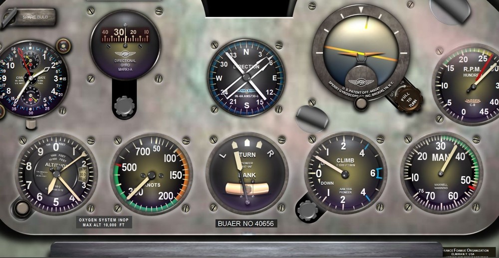 F6F HELLCAT COCKPIT instrument panel CDkit