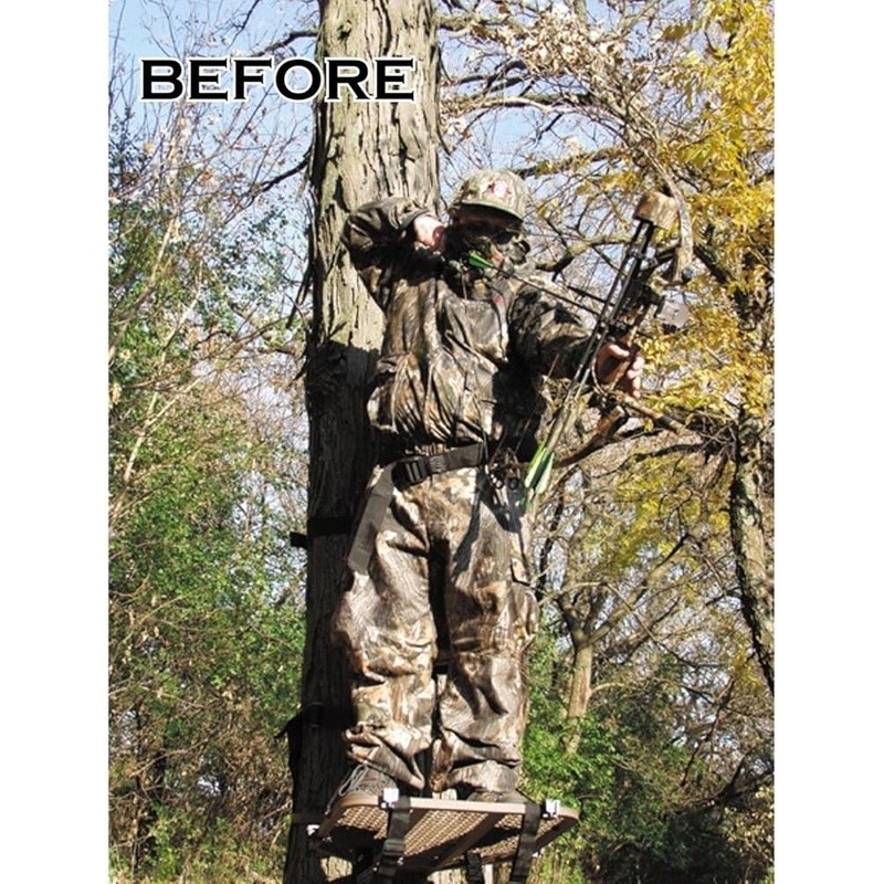 Square Frame Tree Stand Blind Support 2 Branch Holders Concealed Movement Use