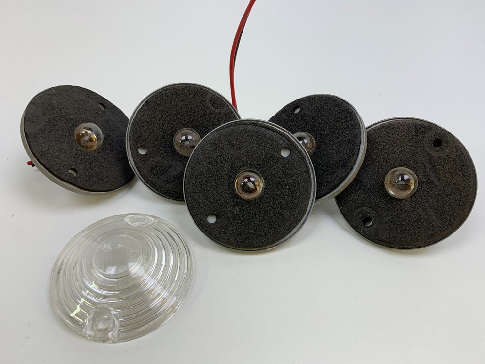 5 PACK Open Box 2 Wire Back Up Light Base -1 Lens - No screws