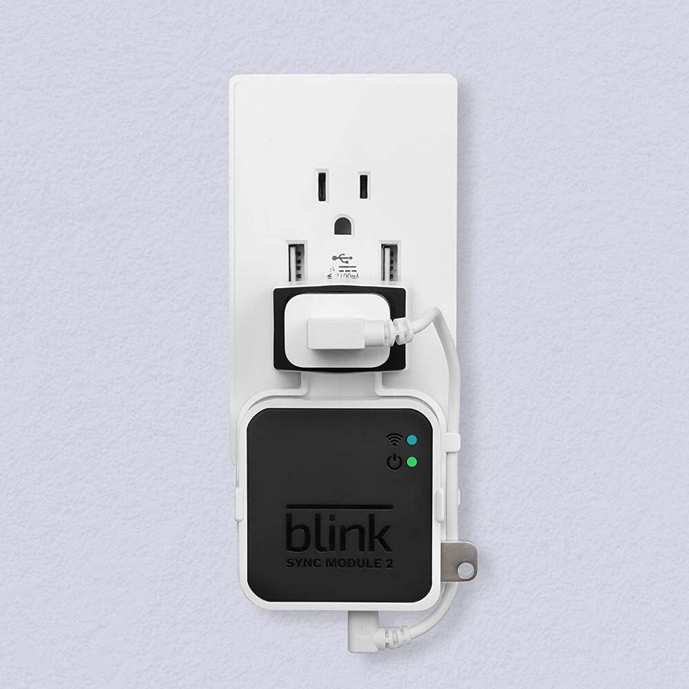64GB USB Flash Drive & Outlet Wall Mount Bracket for Blink Sync Module 2