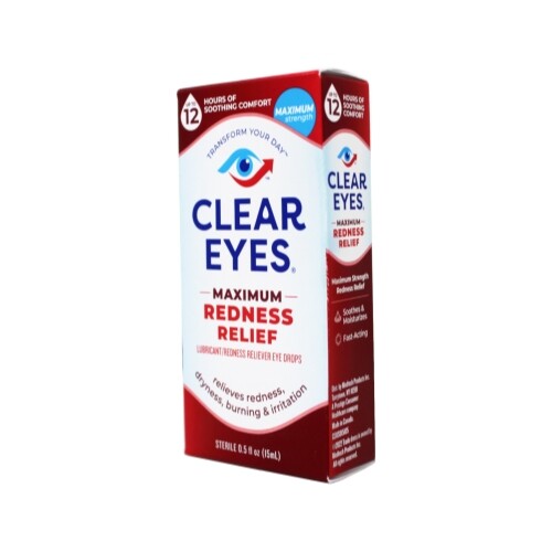 6 Pack Clear Eyes Maximum Strength Redness Relief Eye Drops 0.5oz Each