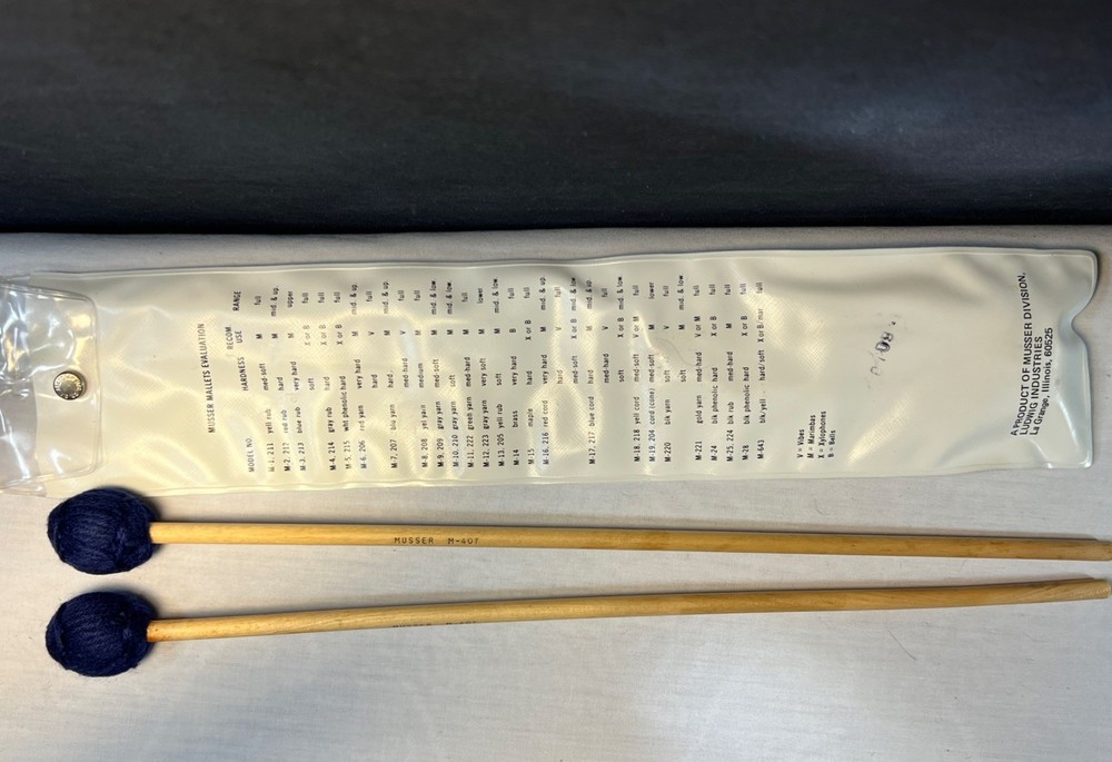 Musser Birch Handle Mallets 1” Med Yarn M407