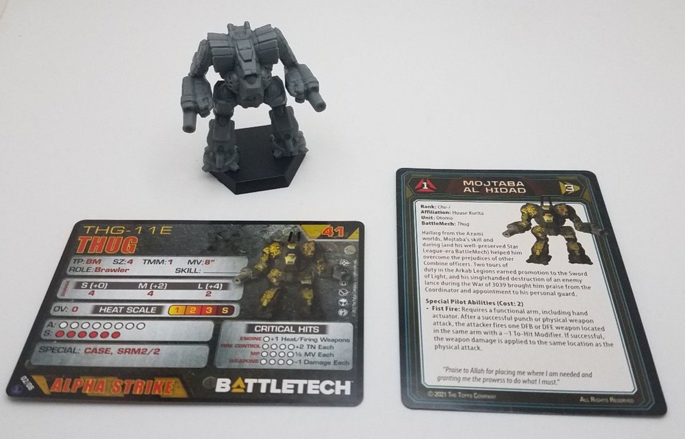 Battletech Inner Sphere Support Lance - Thug *Mech & Cards*