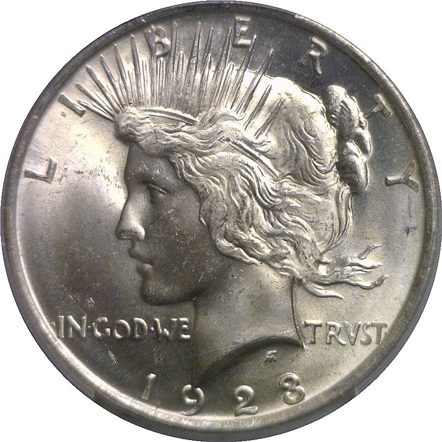 1923 Peace Dollar PCGS MS-65