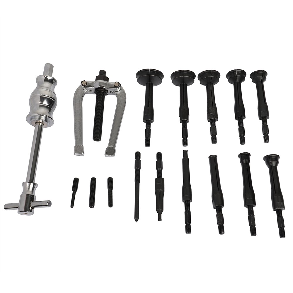 16pc Inner Bearing Blind Hole Remover Extractor Puller Set Pilot w/ Slide Hammer