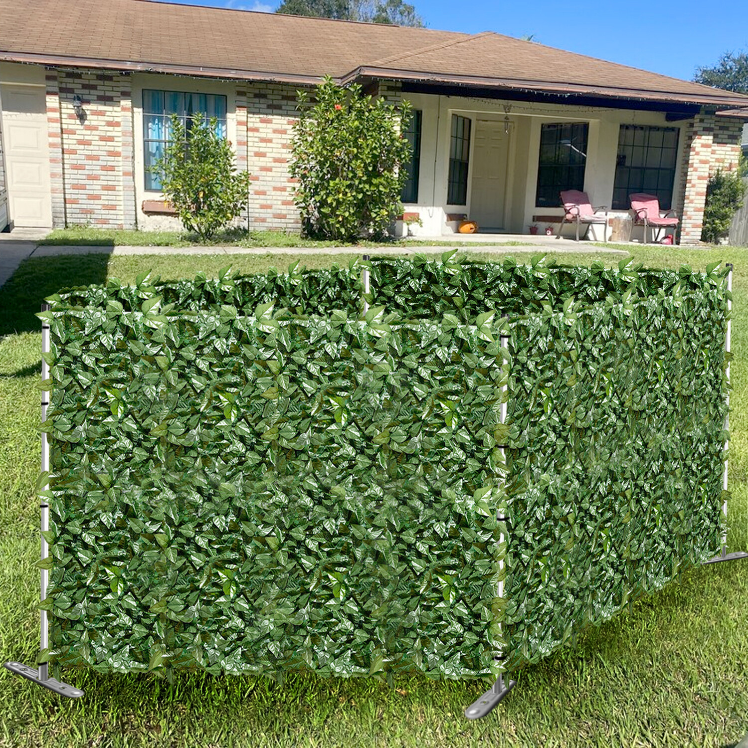 4x14 ft Artificial Faux Ivy Leaf Privacy Fence Screen Wall Hedge Decor