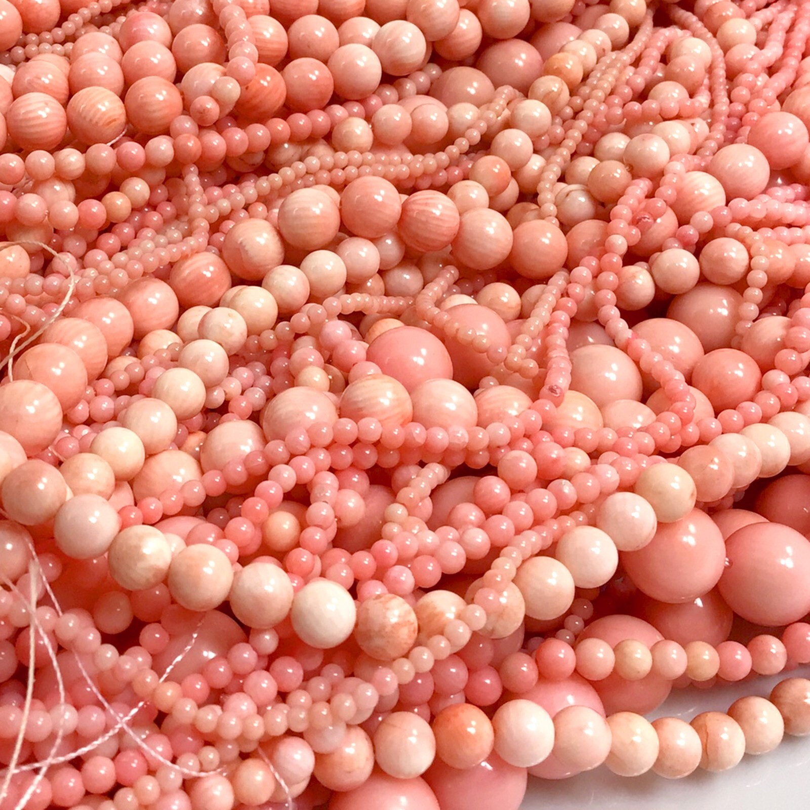 Pink Coral Angel Skin Smooth Round Loose Beads 15" 2mm 3mm 4mm 6mm 8mm 10mm