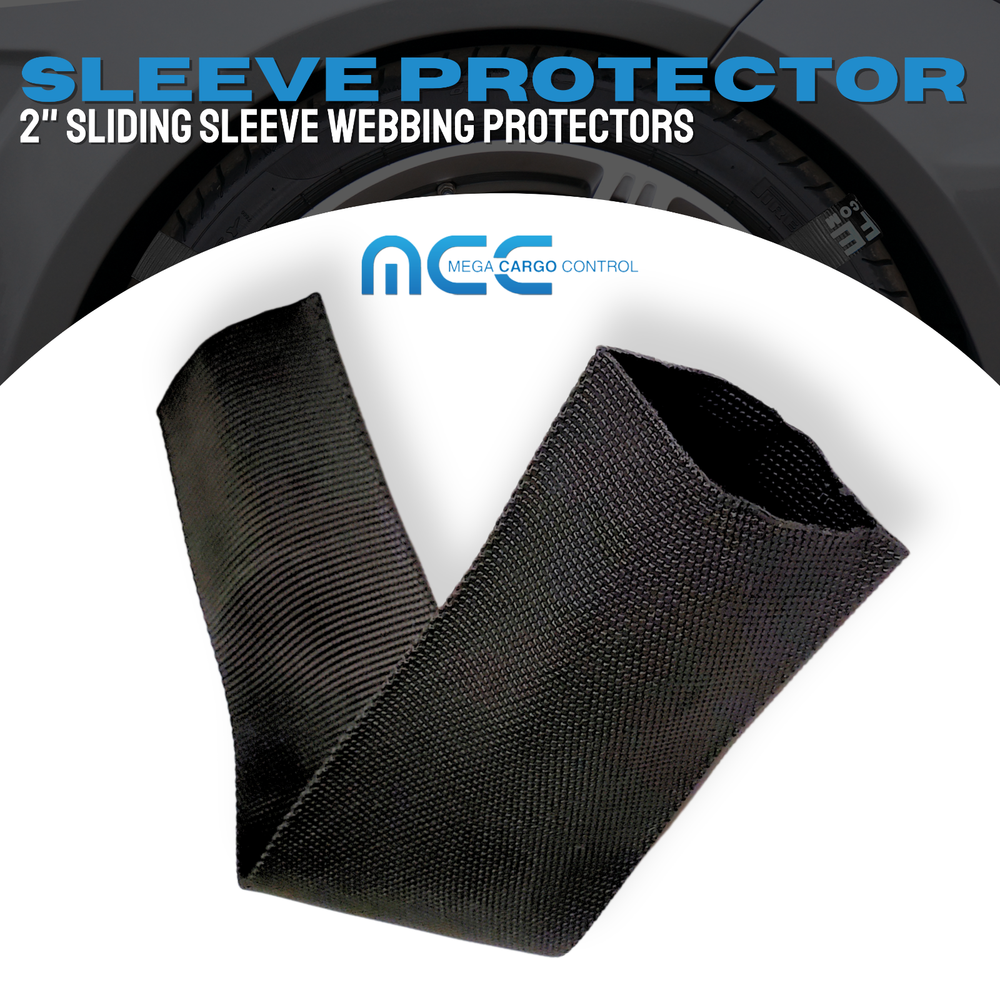 10 Pack 12" Sliding Sleeve Webbing Web Protector for 2" Ratchet Tie Down Strap
