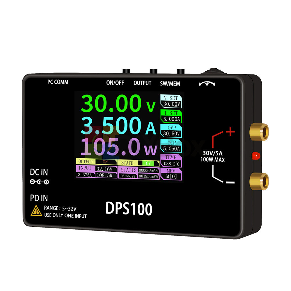 DPS100 100W Portable 30V5A Power Supply CNC DC Adjustable Programmable Regulator