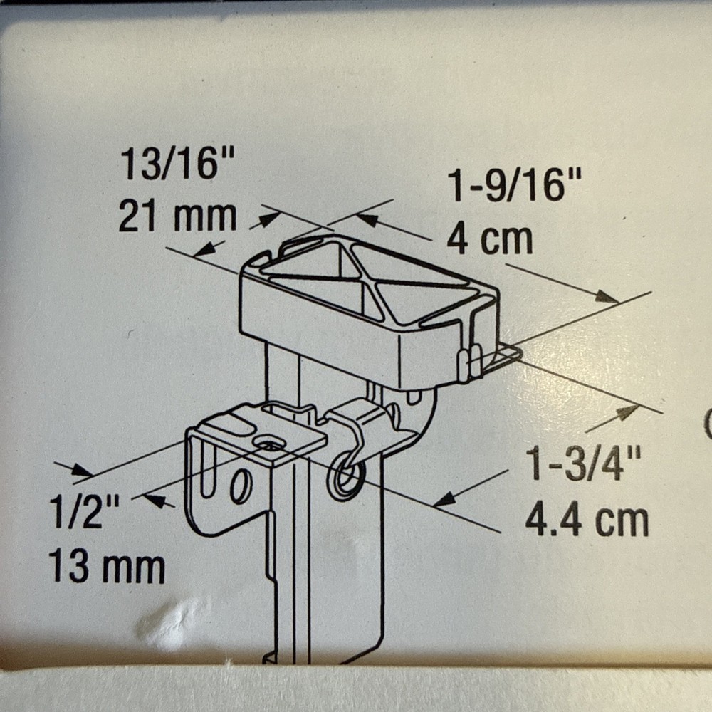 Prime-Line N 7072 Mirrored Door Top Guide Plastic Guide Adjustable 2 Pack