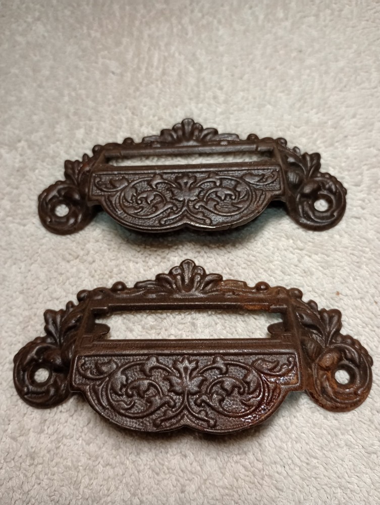 Drawer Pull, Vintage, Brass, Pair