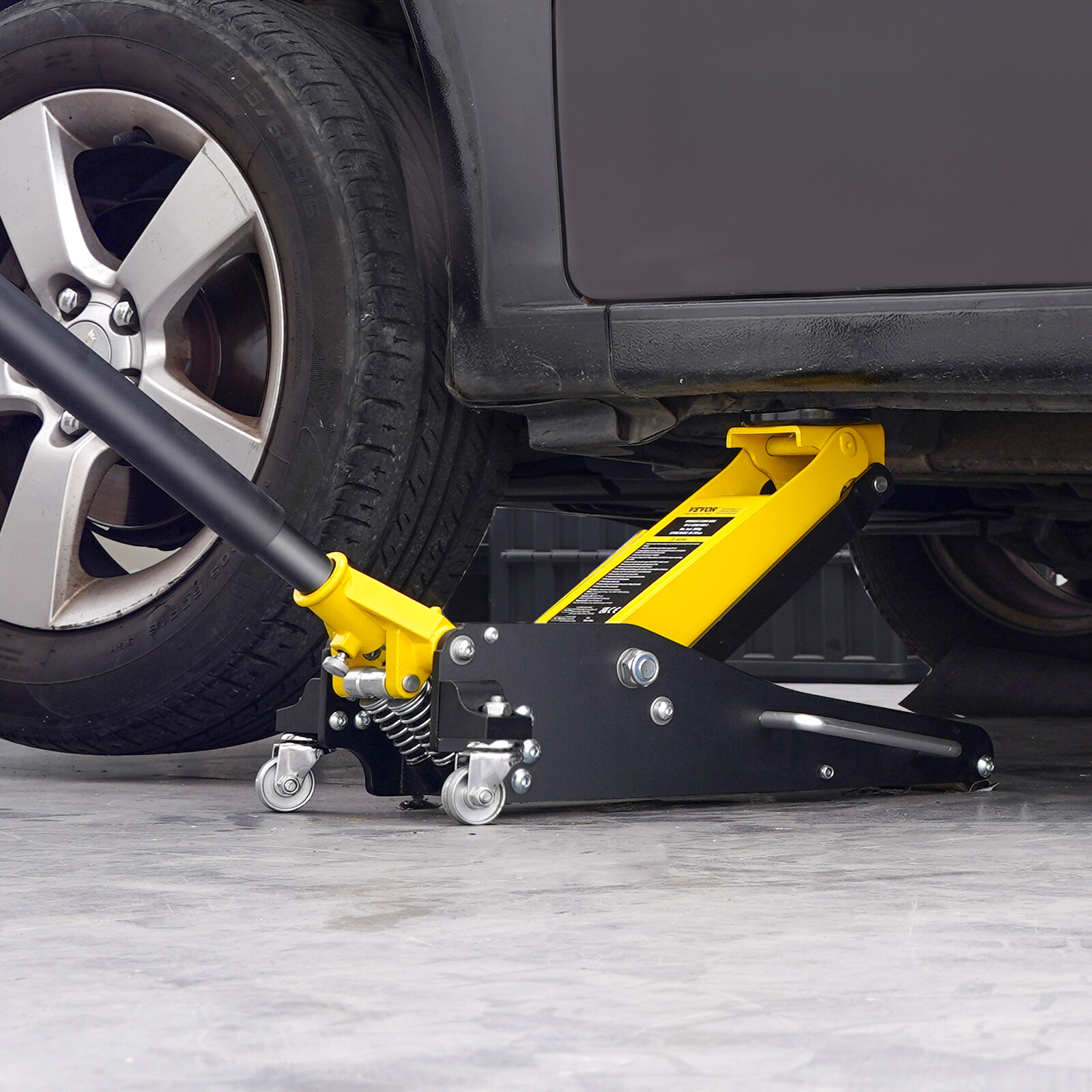 VEVOR Low Profile Floor Jack 2 Ton Aluminum Steel Car Floor Jack Dual Piston