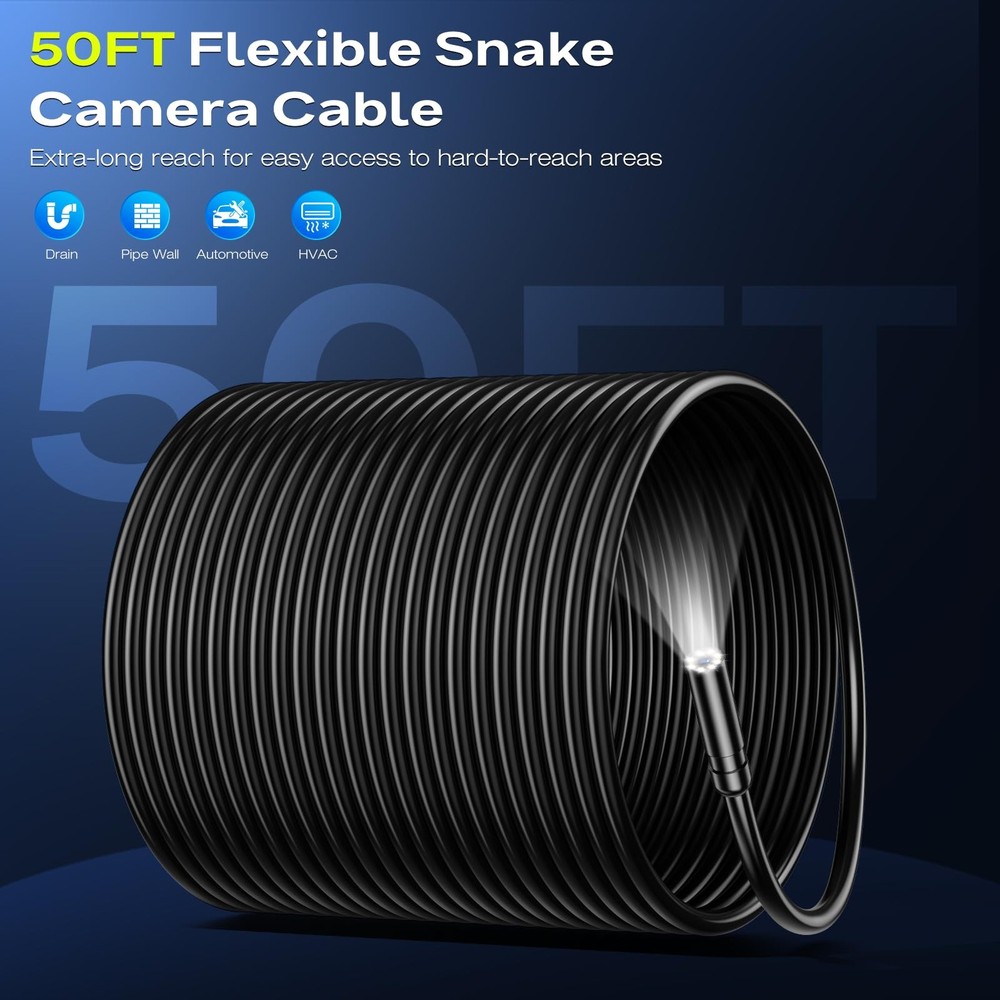 Endoscope Borescope Camera with Light, 4.3" IPS 1920P HD Inspection Camera, 5...