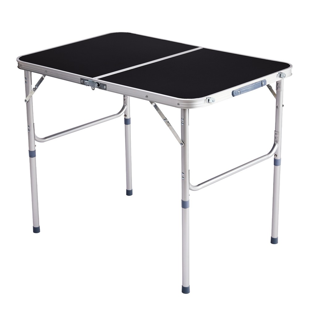 3ft Aluminum Alloy Folding Table Black