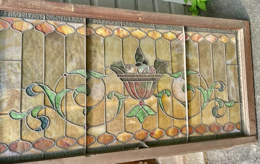 Nice fruit bowl stained glass window