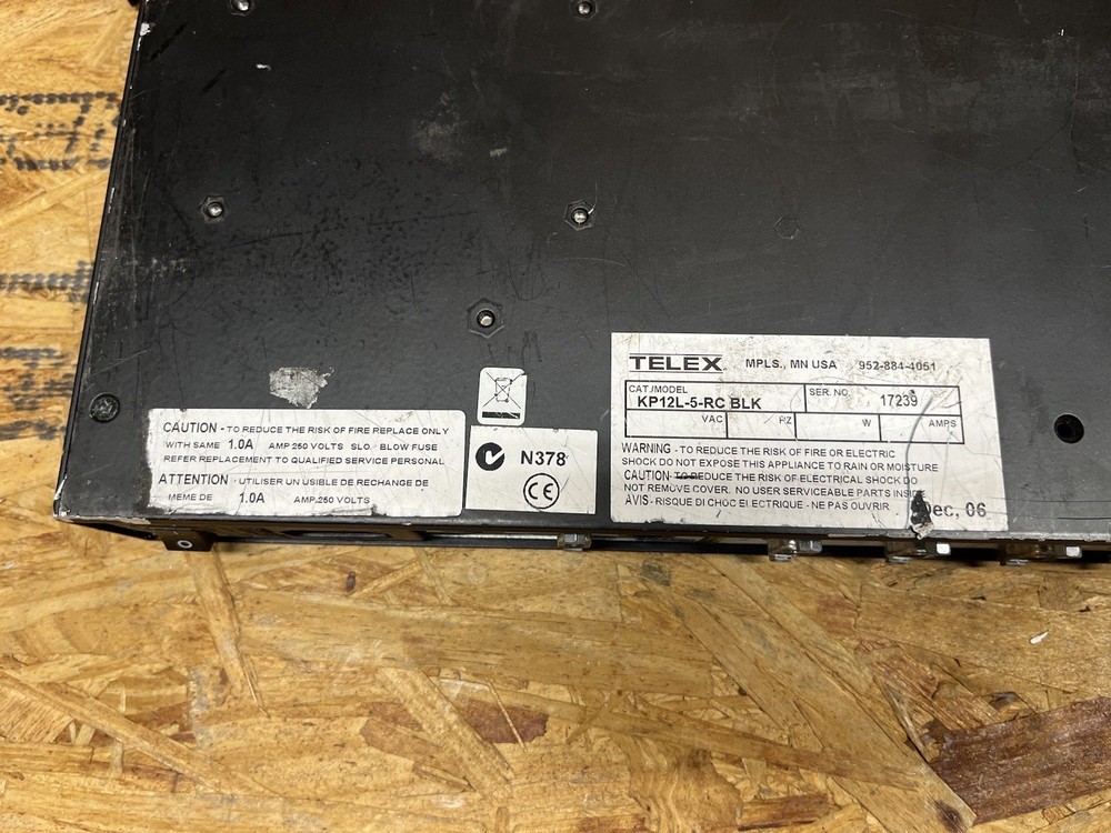 UNTESTED TELEX RTS KP12LK-5 BLACK 12 Position Lever Key Panel Intercom