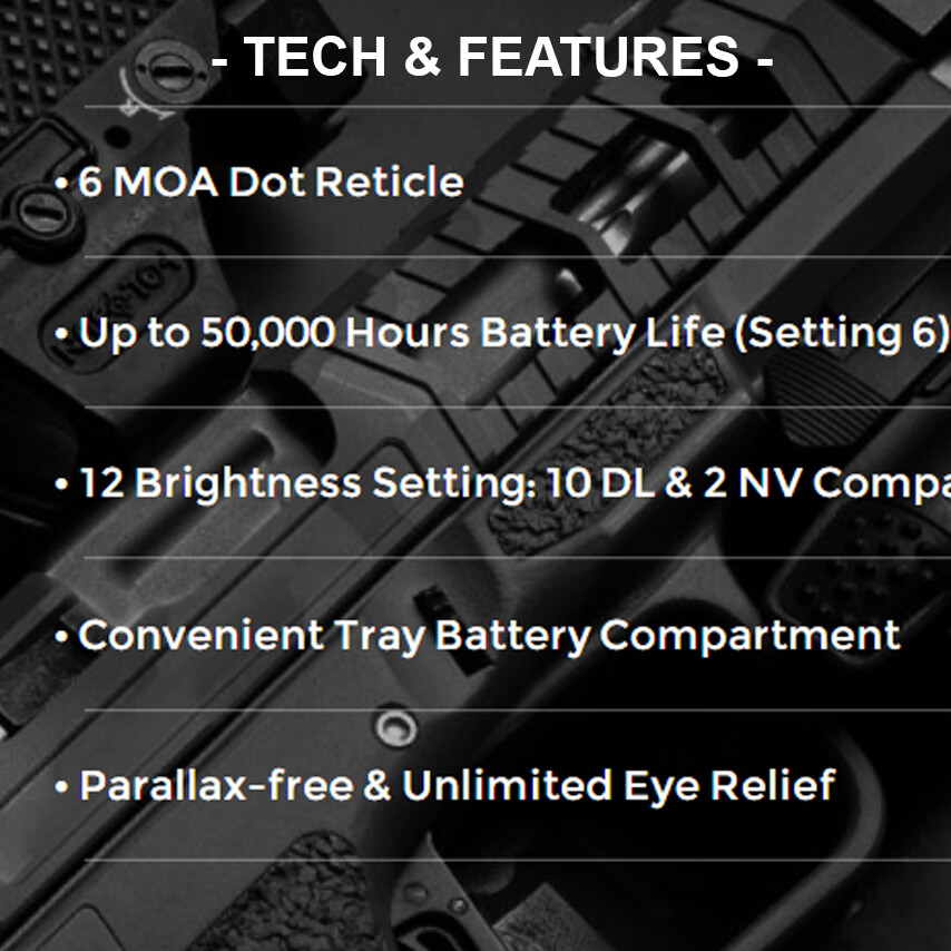 Holosun Classic Open Reflex Optical Red Dot Sight HS407K X2
