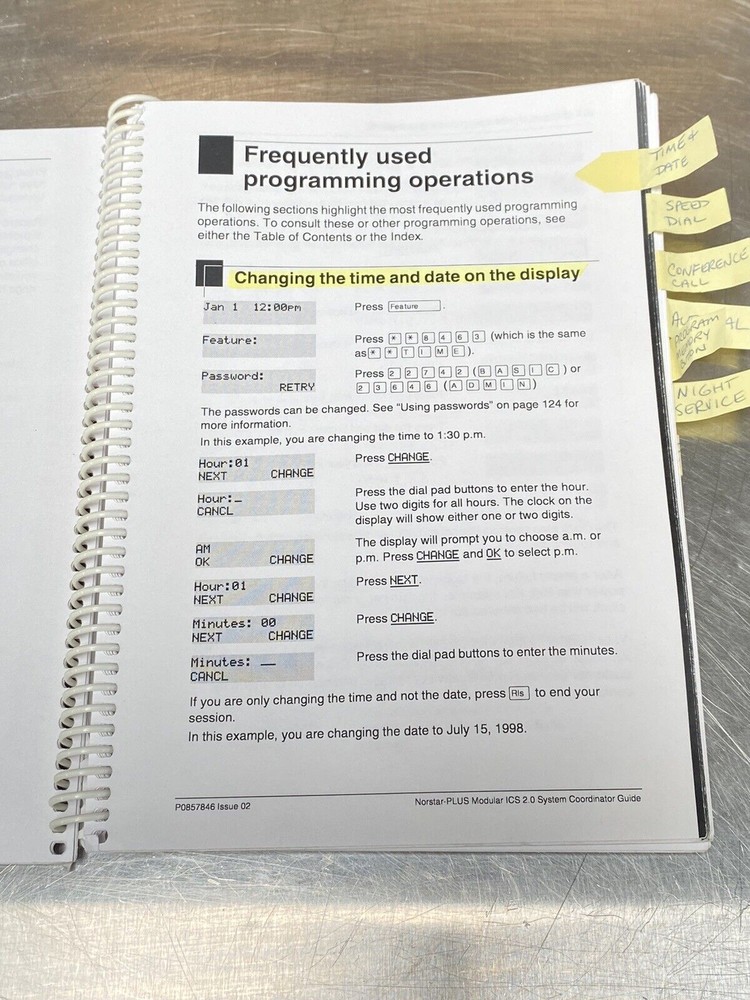 Norstar - PLUS Modular ICS 2.0 System -Users Guide / Instruction Manual