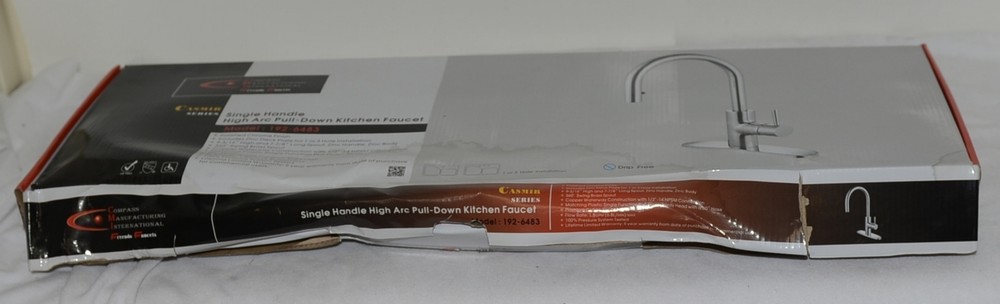 CMI Casmir 192 6483 Single Handle High Arc Pull Down Kitchen Faucet