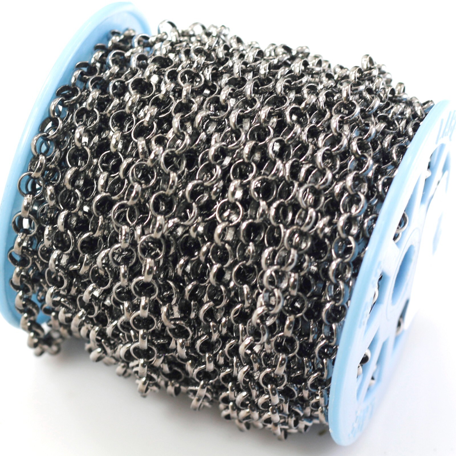 Gunmetal BlackRolo Chain Round Linked Belcher Chain Neckalce 3mm 4mm 5mm 6mm 7mm