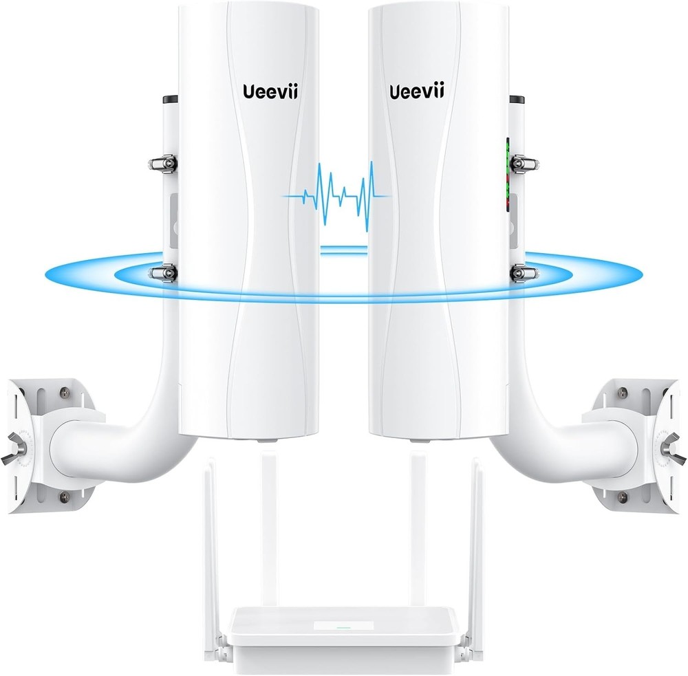 Point-to-Point Wireless Bridge System with Adjustable Brackets and 5KM Range