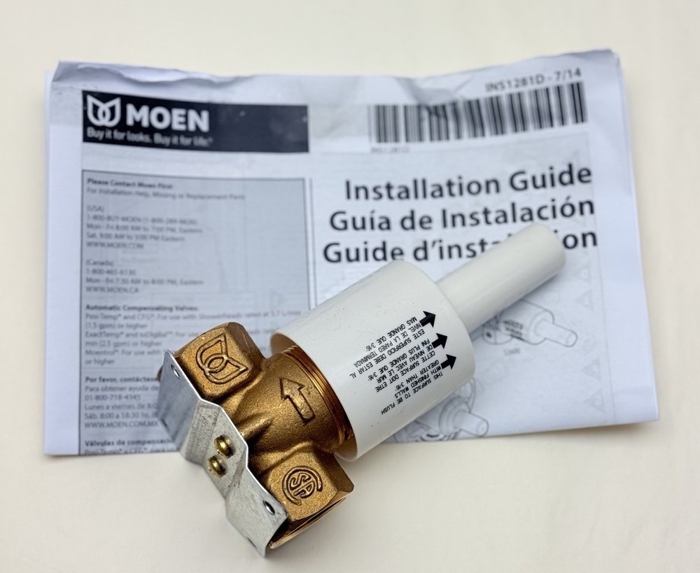 S3600 Moen, 3/4" Exacttemp Volume Control Valve