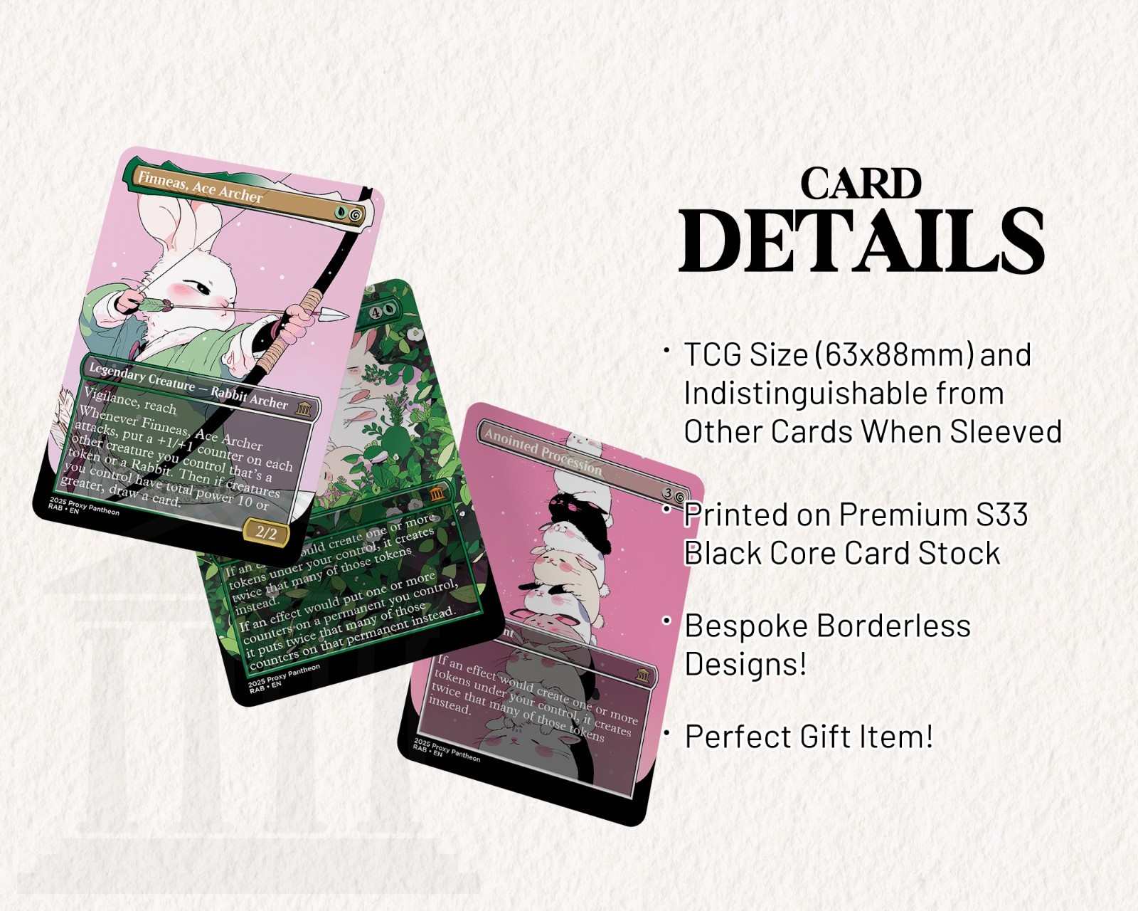 Rabbit Tribal Proxy Deck | 108 Playtest Cards | High Quality Altered Art