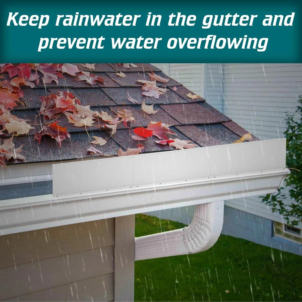 8 Pack Gutter Valley Splash Guards Downspout Diverter Roof Rain Gutter Guards