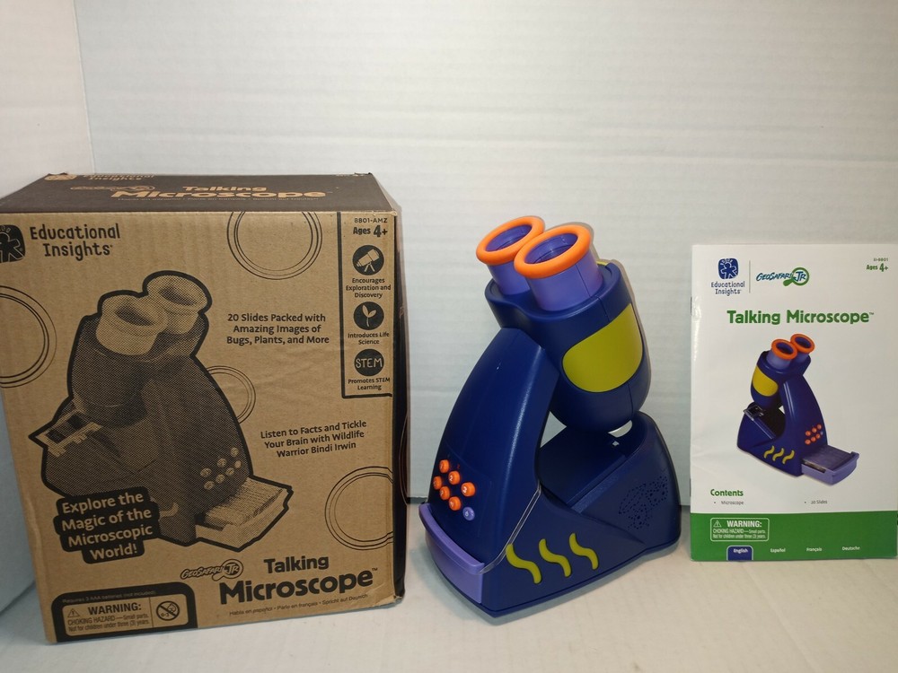 GeoSafari Jr. Talking Microscope, Featuring Bindi Irwin, Microscope for Kids, S