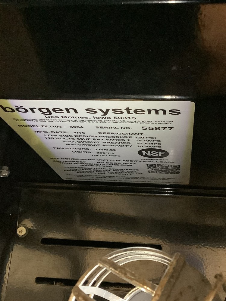 Refrigerated Display Case Borgen DL1100 220v TESTED