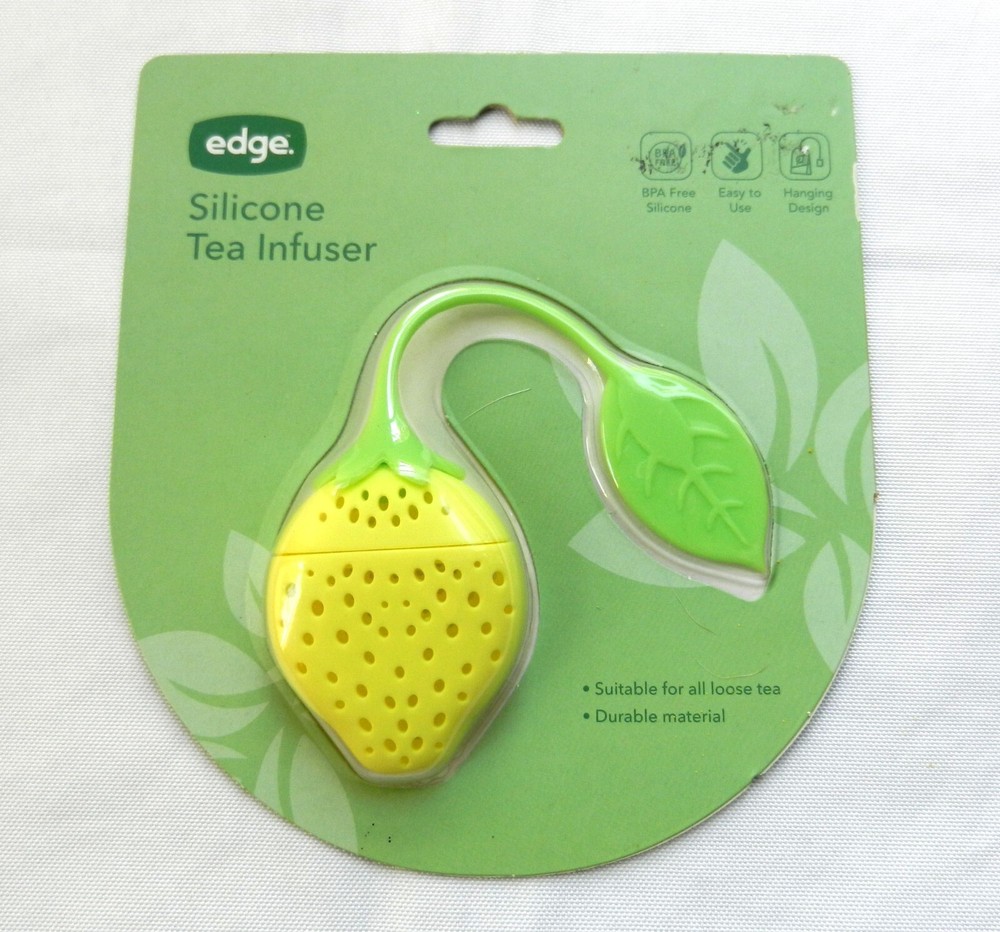 Strawberry Shape Silicone Leaf Loose Tea Infuser Filter Ball Yellow
