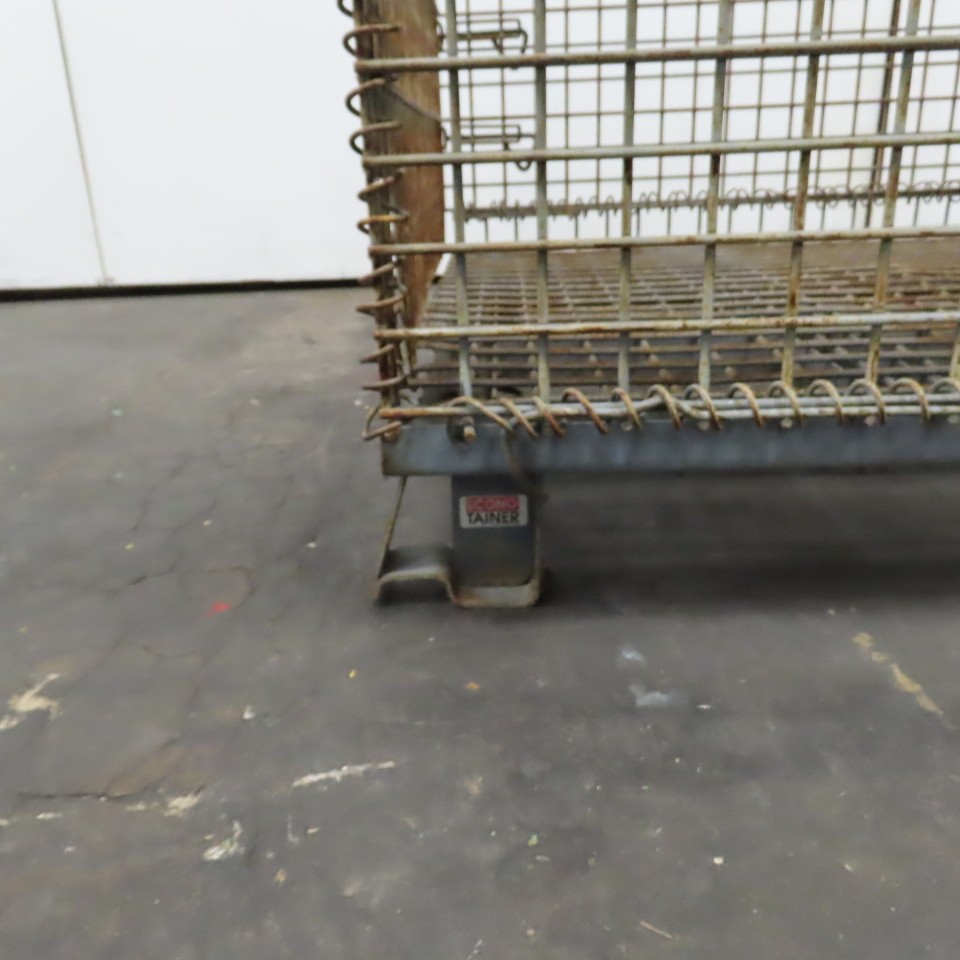 Econotainer 48" x 40" x 30" Deep Steel Collapsible Stackable Wire Bulk Container
