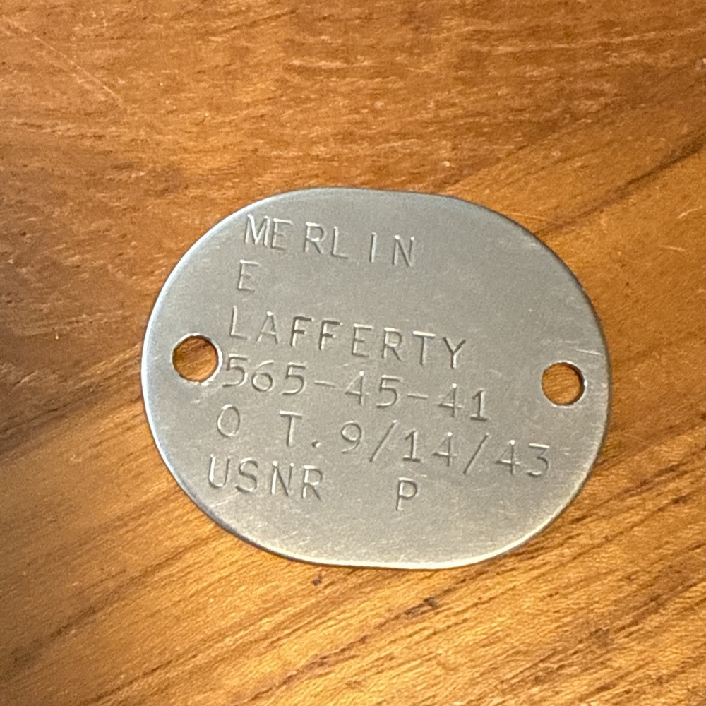 WW2 US Navy Fighter Pilot Dog Tag No Id# Or SSI Identification #