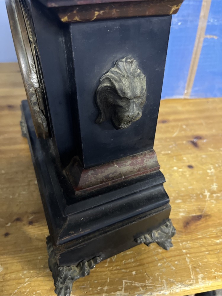 Antique Ansonia Iron Mantel Clock