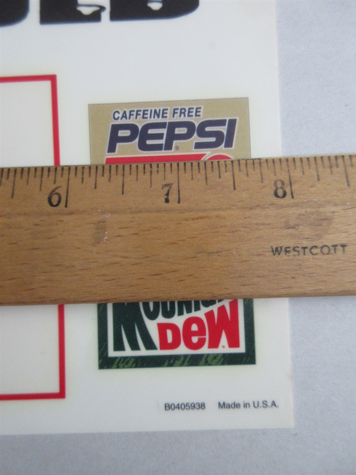 Pepsi-Cola Mountain Dew Pepsi 1990's sticker decal ICE COLD