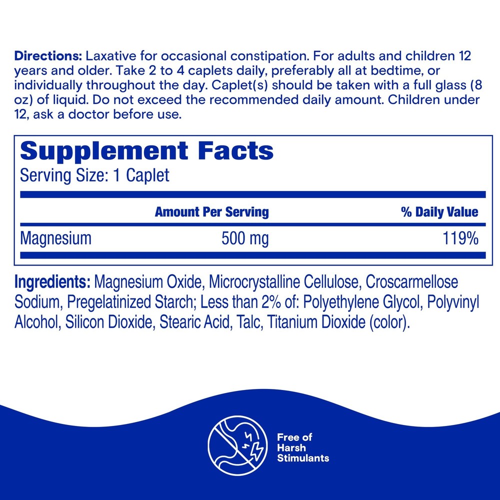 Phillips Laxative Caplets, With Naturally Sourced Magnesium Supplement for