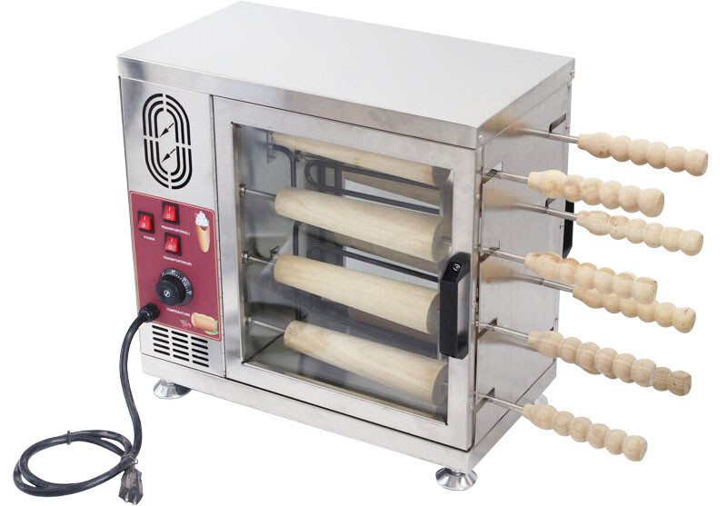 Commercial Electric 110V Ice Cream Cone Chimney Cake Roll Maker Oven Machine