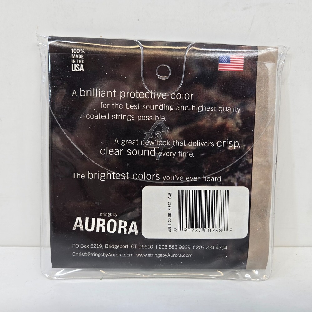 Strings by Aurora Electric Guitar Strings 10-46 Multi Color Coated