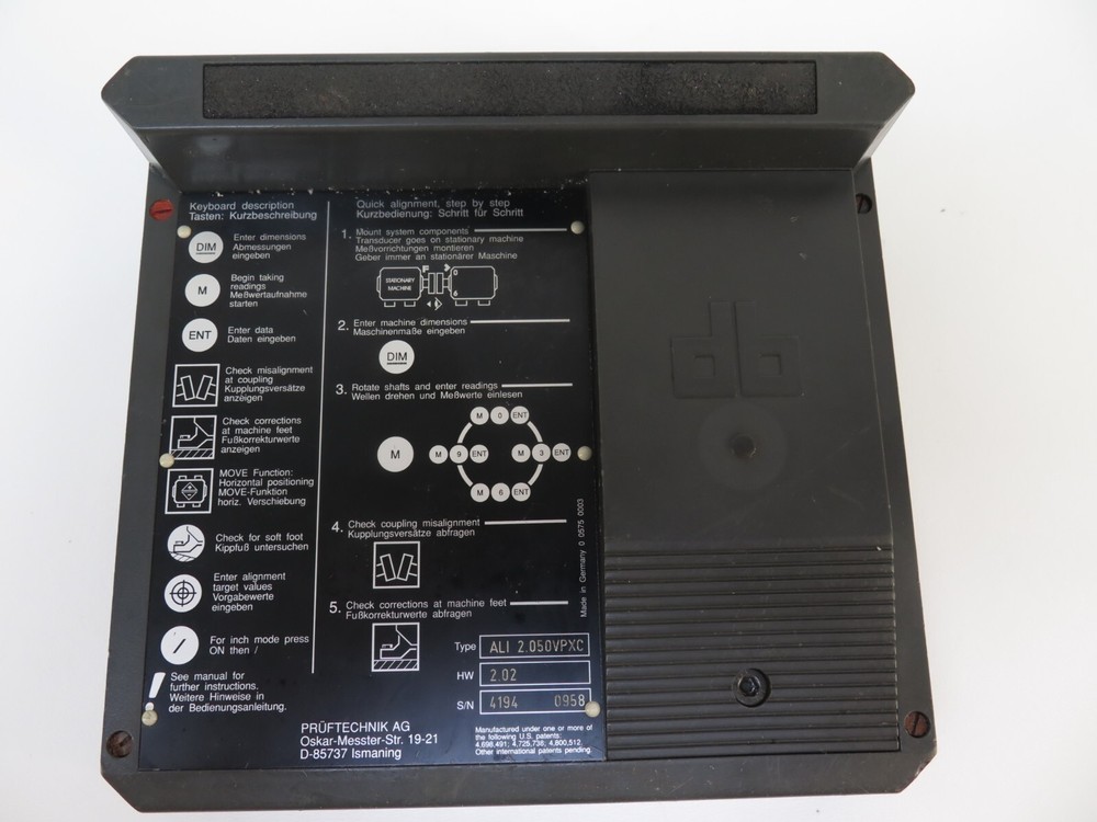 Pruftechnik ALI 2.050VP Optalign Laser Optical Laser Shaft Alignment Tool
