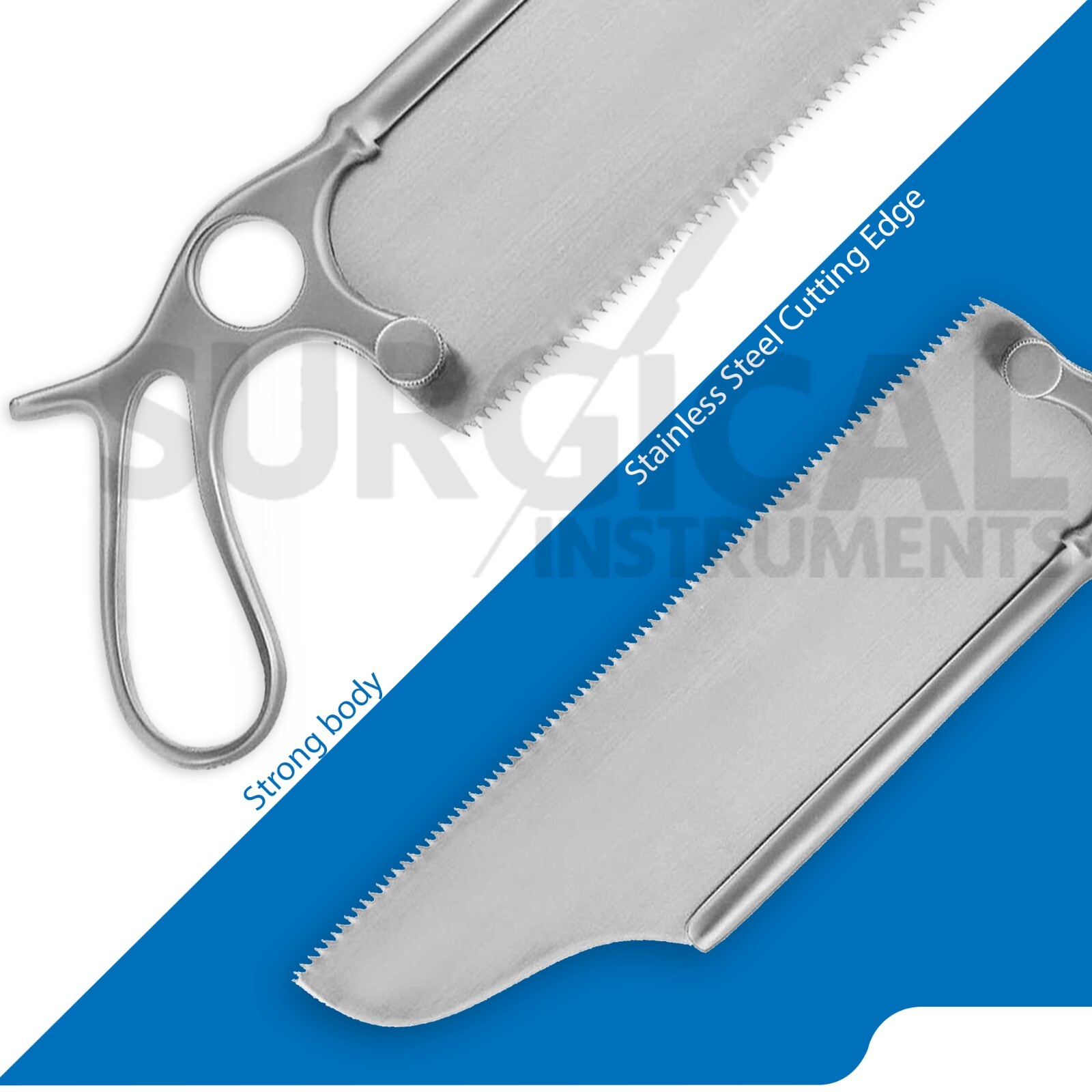 Satterlee Bone Saw 12" & 9" Blade Orthopedic Surgical Veterinary Inst German Gr