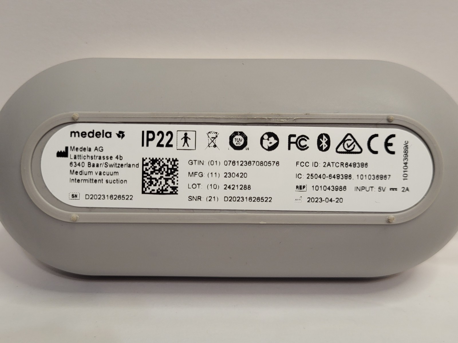 Medela Freestyle Hands Free Electric Unit Only NO POWER CORD / ACCESSORY