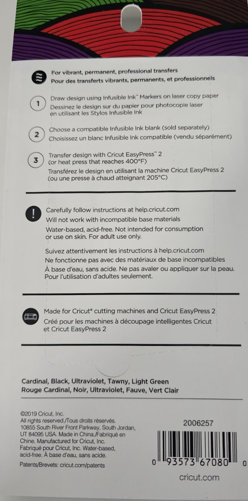 Cricut Infusible Ink Markers Basic Set NEW 0.4 5 pack